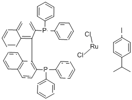 氯代[(S)-(-)-2,2'-二(二苯基膦)-1,1'-联萘](P-伞花素)氯化钌(II)