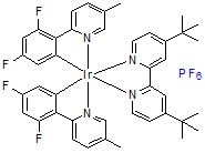 二[2-(2,4-二氟苯基)-5-甲基吡啶][2,2'-联(四叔丁基吡啶)]铱二(六氟磷酸)盐